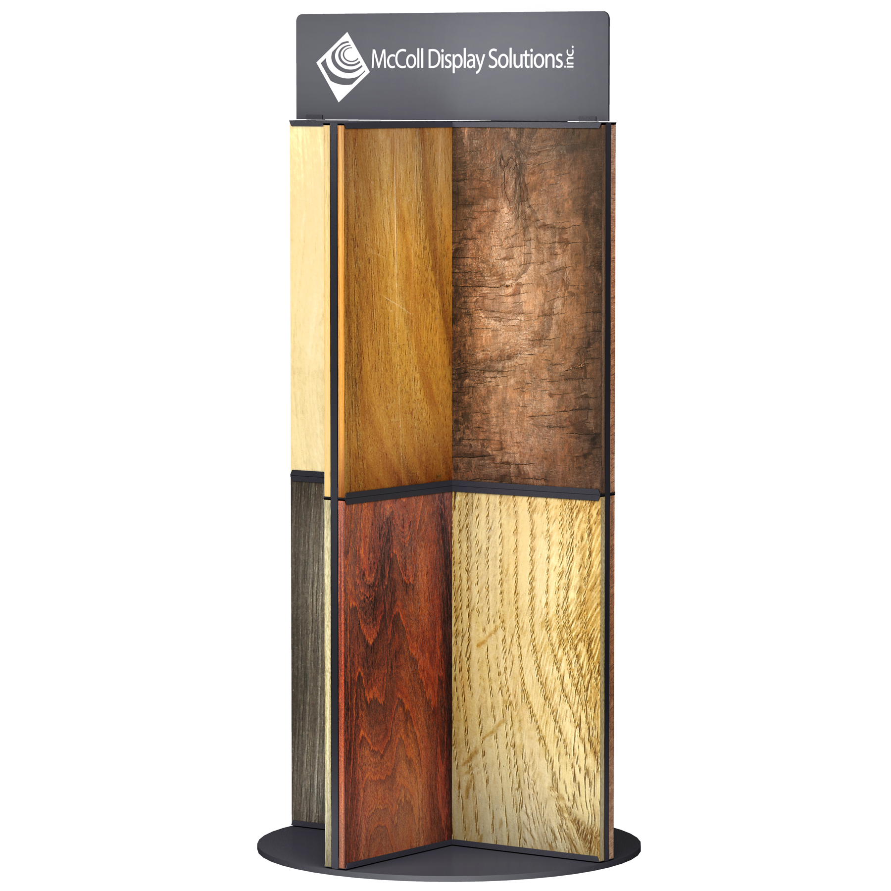 CD13 Tower Rotating Hardwood Laminate Wood Flooring Display System Showroom Displays McColl Display