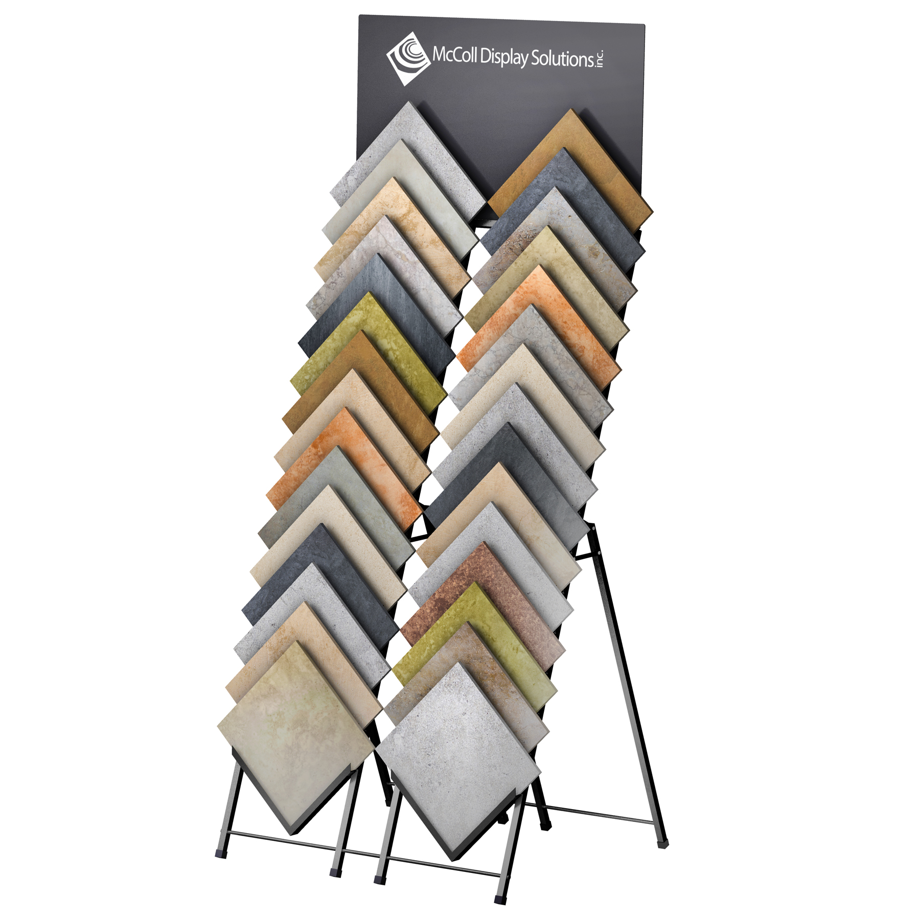 D30 Easel A-Frame Double Front Load Ceramic Tile Stone Marble Showroom Displays McColl Display