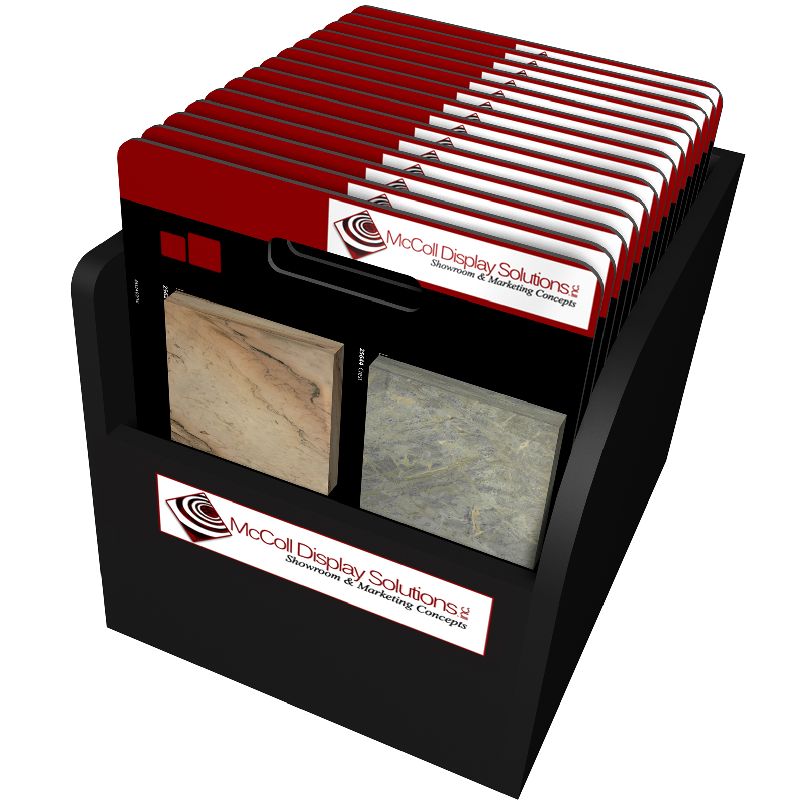 The CD11 Countertop Architect and Contractor Sample Board Box Displays Samples and Swatches for Tile Stone Marble Wood Interior Design