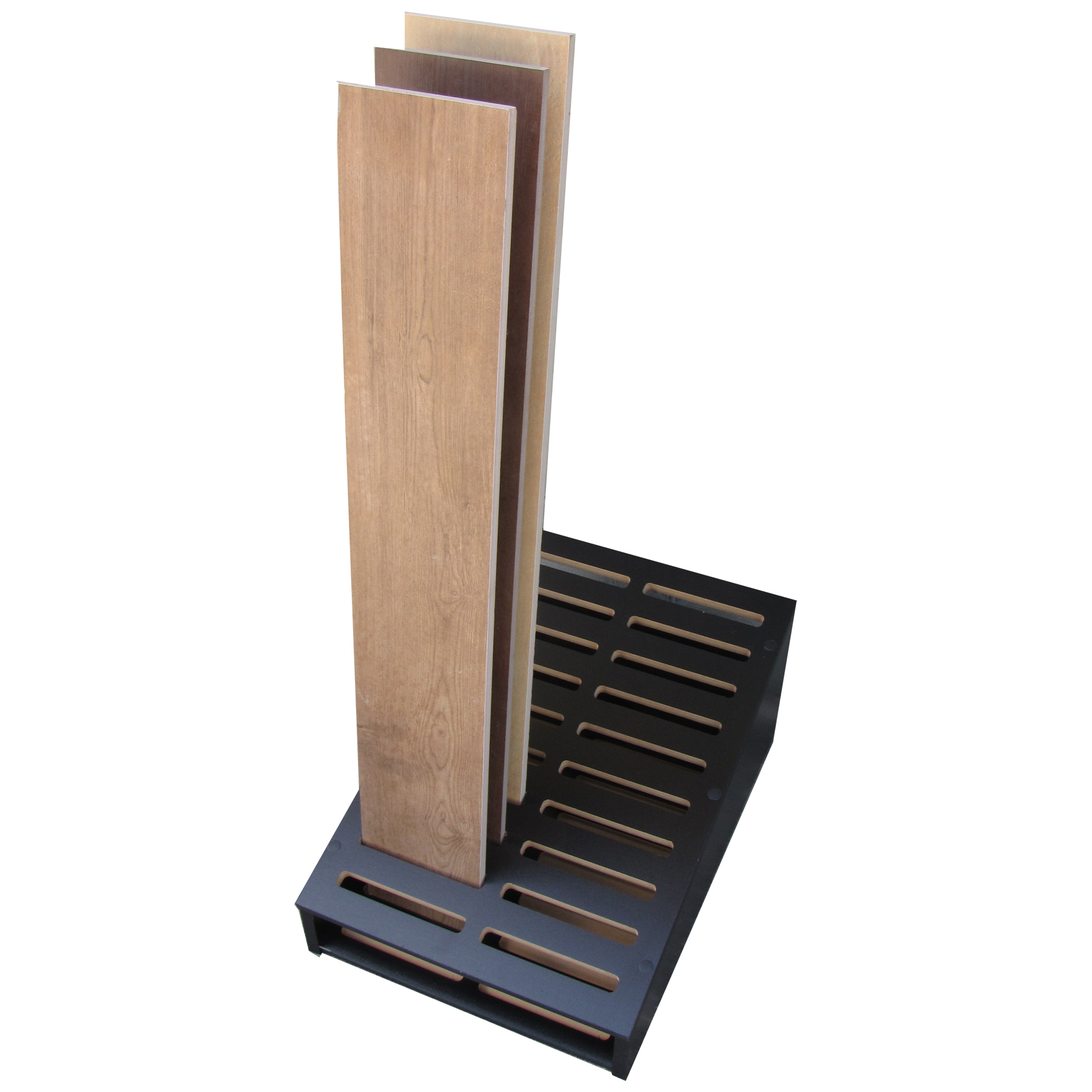 Sturdy Wood Construction the CD26 Slotted Waterfall Style Display Ships Fully Assembled