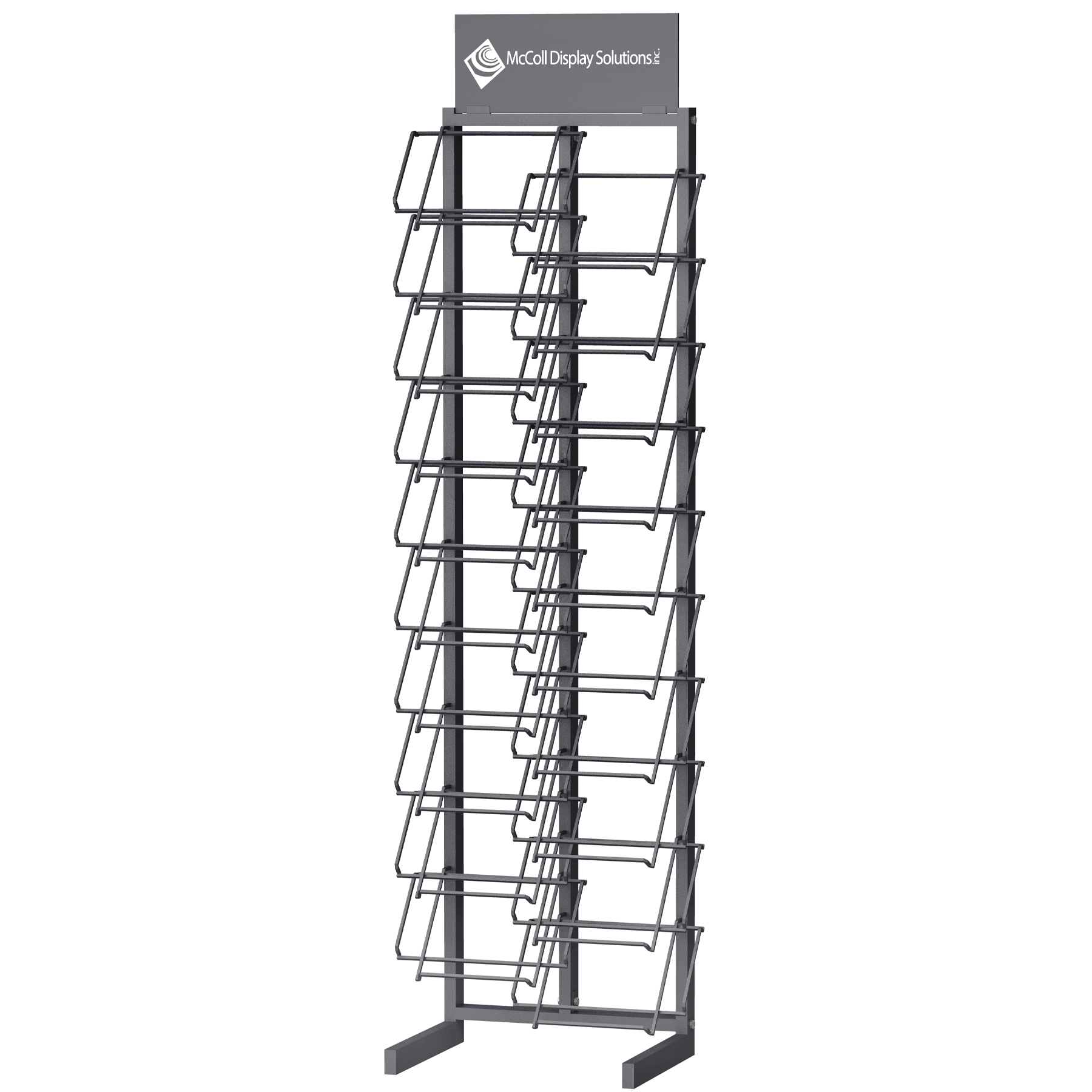 CD39 Powder Coated Steel Tube Tower Sample Display Wire Shelf System Staggered Arrangement