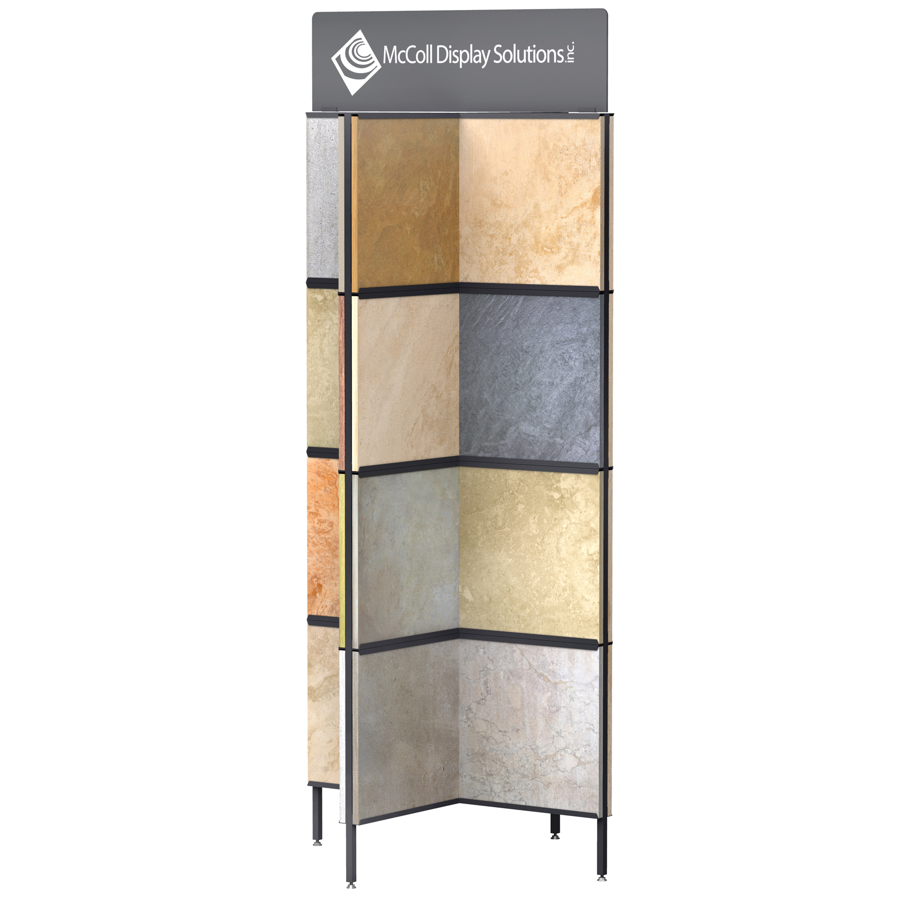Easy Custom CD40 Tower for Ceramic Tile Stone Marble Granite Quartz Travertine Channel System Showroom Display
