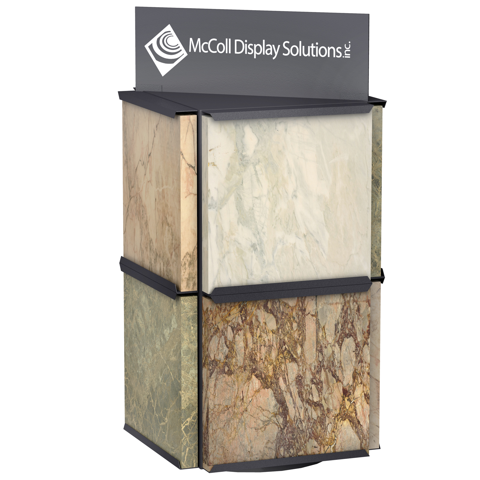 CD41 Countertop Showroom Samples Ceramic Rotating Tile Stone Marble Wood Showroom Sample Displays McColl Display