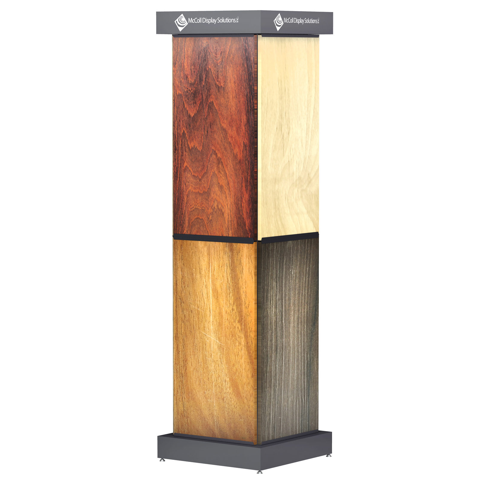 CD66 Tower Sample Tile Hardwood Laminate Wood Plank Flooring System Showroom Displays McColl Display