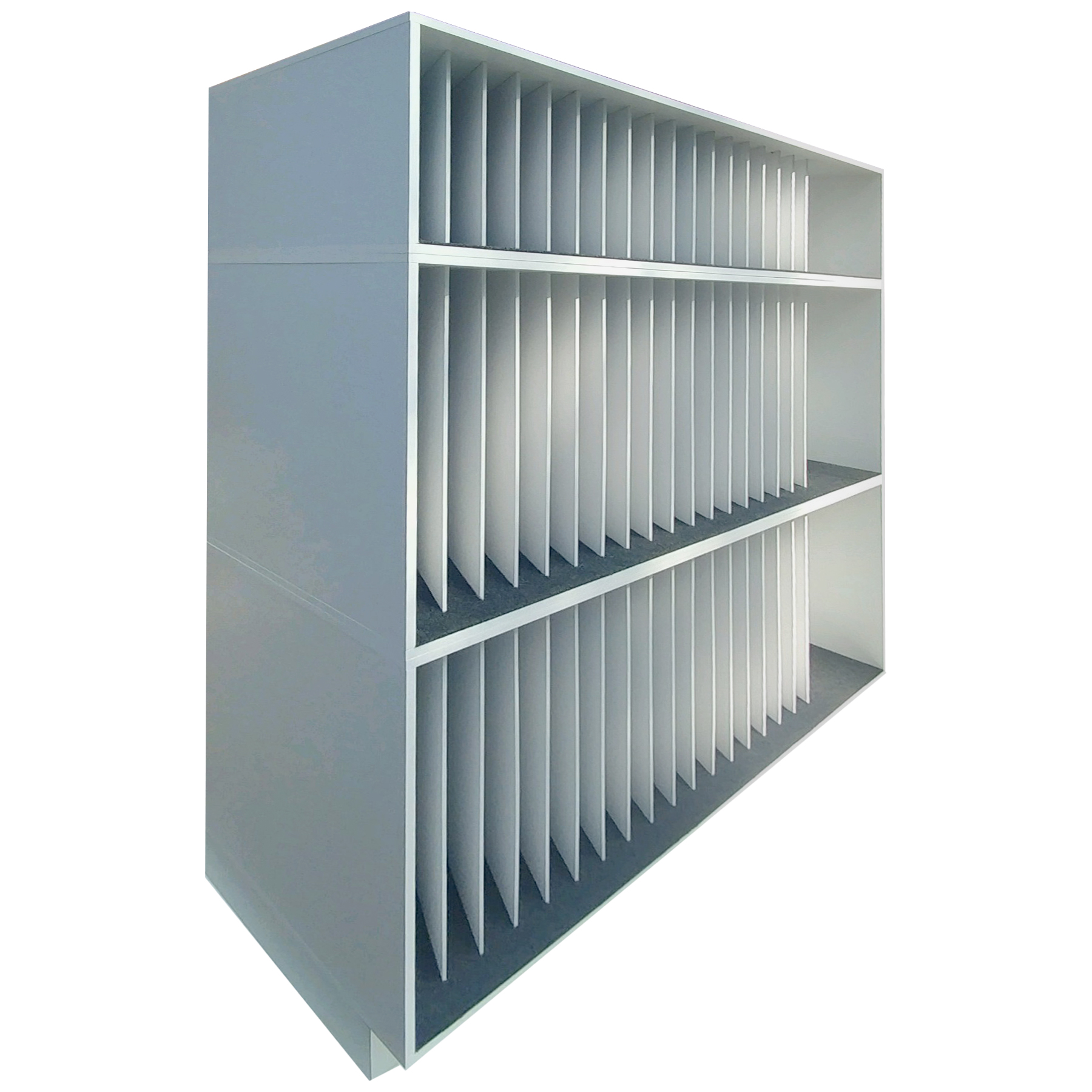 Vertical McHandy Rack Tower Upright Sample Storage Display White Finish Carpeted Shelf
