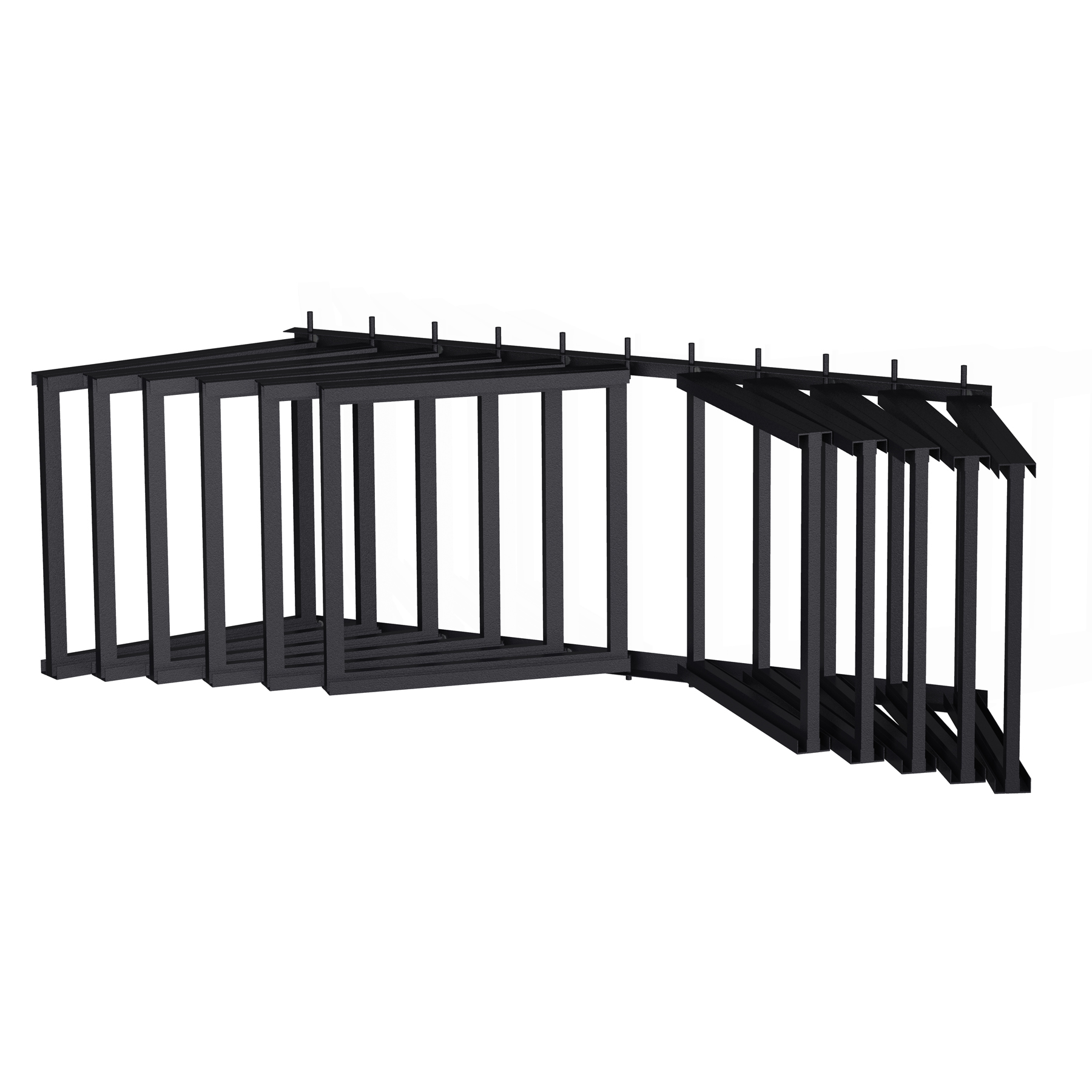 Sturdy Steel Wall Mount Track Wing Rack Style Steel Channel System for Loose Tile Samples Mounts on Showroom Walls